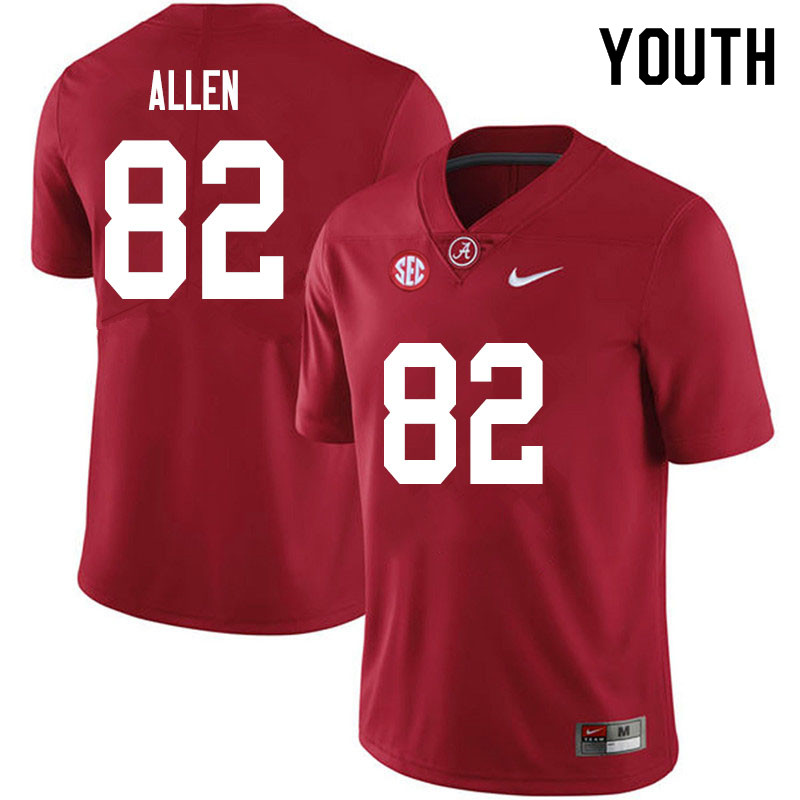 Youth #82 Chase Allen Alabama Crimson Tide College Football Jerseys Sale-Crimson
